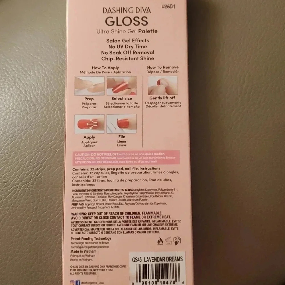 Dashing Diva Gloss Ultra Shine Gel Palette Lavender Dreams NWT - Picture 3 of 5